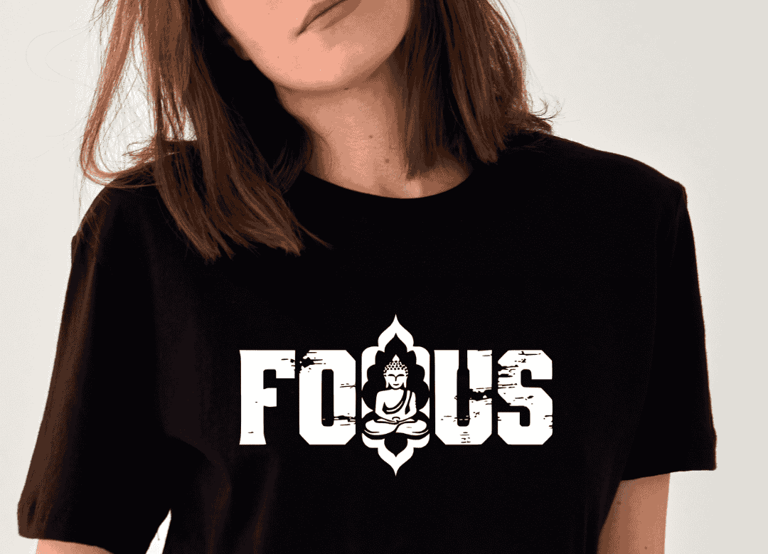 Yoga T-Shirt - Find Peace and Focus